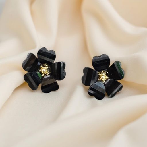 Black Stud Earrings