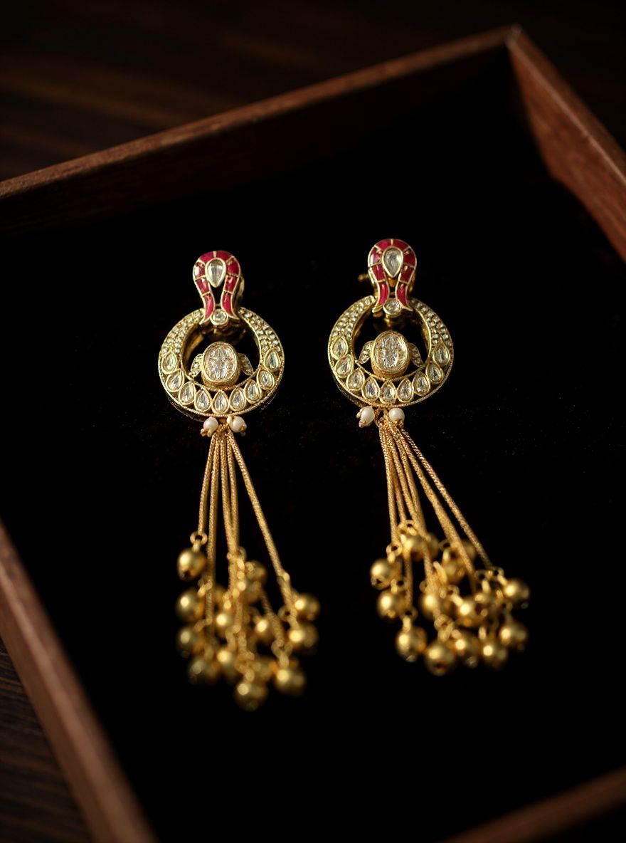 NOORIKA KUNDAN CIRCLE DANGLER EARRINGS